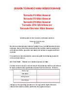 Demon International Tornado D70 Mini Bowser Instruction Manual preview