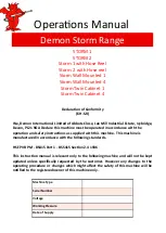 Preview for 1 page of Demon Storm 1 Operation Manual