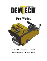 Demtech Pro-Wedge 3XL Operator'S Manual preview