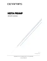 Preview for 1 page of DENAFRIPS HESTIA PREAMP Owner'S Manual