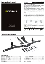 Предварительный просмотр 1 страницы Denali LAH.01.10700 Instruction Manual