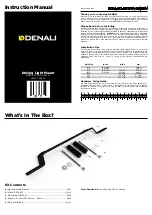 Предварительный просмотр 1 страницы Denali LAH.07.10401 Instruction Manual