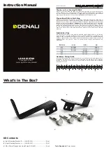 Предварительный просмотр 1 страницы Denali LAH.08.10700 Instruction Manual