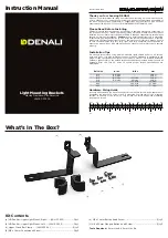 Предварительный просмотр 1 страницы Denali LAH.23.10100 Instruction Manual