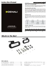 Предварительный просмотр 1 страницы Denali LAH.23.10200 Instruction Manual