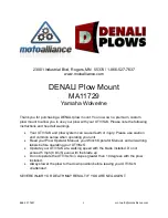 Preview for 1 page of Denali MA11729 Manual