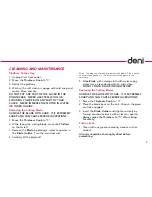 Preview for 6 page of Deni 14250 Instructions For Proper Use And Care Manual