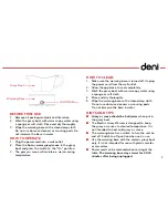 Preview for 3 page of Deni 15501 Instructions For Proper Use And Care Manual