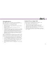 Preview for 7 page of Deni 9760 Instructions For Proper Use And Care Manual