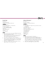 Preview for 11 page of Deni 9760 Instructions For Proper Use And Care Manual