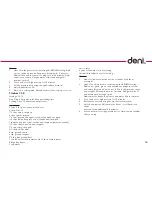 Preview for 17 page of Deni 9760 Instructions For Proper Use And Care Manual