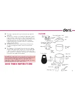 Preview for 3 page of Deni 9770 Instructions For Proper Use And Care Manual