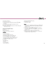 Preview for 17 page of Deni 9770 Instructions For Proper Use And Care Manual