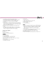 Preview for 19 page of Deni 9770 Instructions For Proper Use And Care Manual