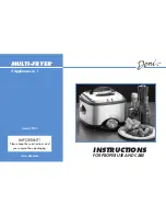 Deni MULTI-FRYER 9200 Instructions For Proper Use And Care Manual предпросмотр