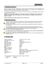 Preview for 4 page of Denios 160416W User Manual