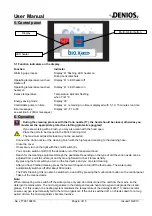 Preview for 8 page of Denios bio.x T700 User Manual