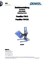 Предварительный просмотр 1 страницы Denios FW-D User Manual