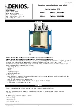 Denios HazMat station EPO-2 Operation Manual And Spare Parts List preview