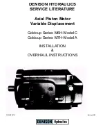 Denison Hydraulics Goldcup 6 Installation & Overhaul Instructions preview