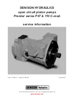 Denison Hydraulics P07 C-mod Service Information preview