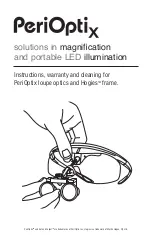 DenMat PeriOptix Instructions, Warranty And Cleaning preview