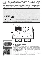 Предварительный просмотр 2 страницы Dennerle DUOMAT 1200 Comfort Operating Instructions Manual