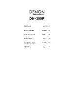 Preview for 1 page of Denon Professional DN-300R User Manual