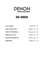 Предварительный просмотр 1 страницы Denon Professional DN-500CB User Manual