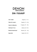 Предварительный просмотр 1 страницы Denon Professional DN-7000AVP User Manual