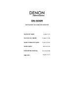 Denon Professional DN-900R Quick Start Manual preview