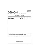 Предварительный просмотр 1 страницы Denon Professional DN-F300 Service Manual