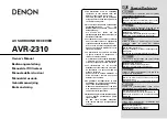 Preview for 1 page of Denon 2310CI - AVR AV Receiver Owner'S Manual