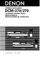 Denon 270 Operating Instructions Manual preview