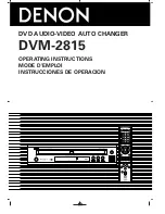 Предварительный просмотр 1 страницы Denon 2815 - DVM DVD Changer Operating Instructions Manual