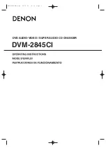 Denon 2845CI - DVD Changer Operating Instructions Manual preview