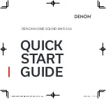 Denon 550 Quick Start Manual preview