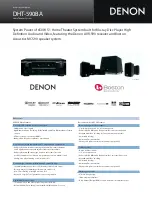 Denon 650W Specifications preview