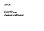 Denon AH-C120MA Owner'S Manual preview