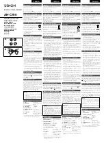 Preview for 1 page of Denon AH-C700-S - Headphones - In-ear ear-bud Operating Instructions