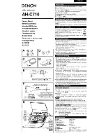 Denon AH-C710 Owner'S Manual preview