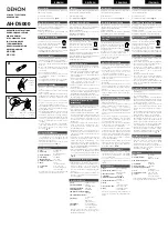 Preview for 1 page of Denon AH D5000 - Headphones - Binaural Operating Instructions