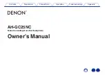 Preview for 1 page of Denon AH-GC25NC Owner'S Manual