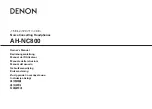 Denon AH-NC800 (Japanese) Owner'S Manual preview