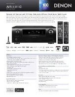 Предварительный просмотр 1 страницы Denon AirPlay AVR-3311CI Brochure & Specs