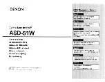 Denon ASD51W - Networking Client Dock Owner'S Manual preview