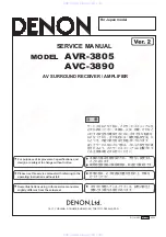 Denon AVC-3890 Service Manual предпросмотр