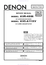 Предварительный просмотр 1 страницы Denon AVC-A11XV Service Manual