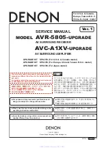 Denon AVC-A1XV-UPGRADE Service Manual предпросмотр