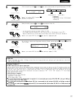 Предварительный просмотр 77 страницы Denon AVR-1403 Operating Instructions Manual